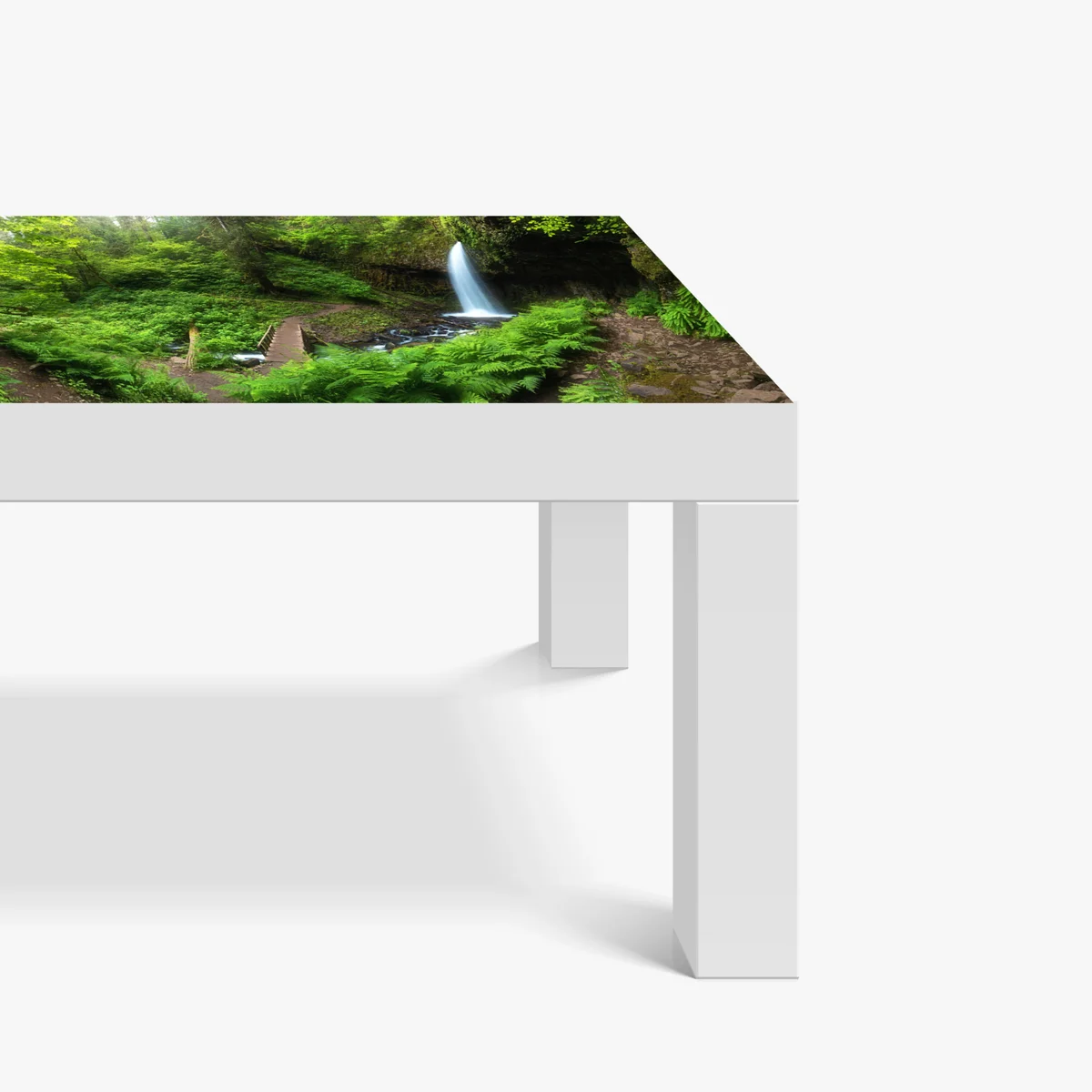 Tischaufkleber und Schreibtischaufkleber üppiger waldwasserfall panorama Tischaufkleber und Schreibtischaufkleber üppiger waldwasserfall panorama