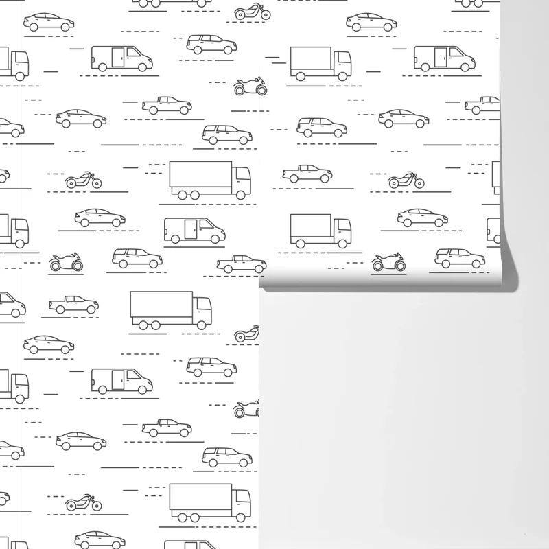 Fototapeta monochromatyczny wzór pojazdów Fototapeta monochromatyczny wzór pojazdów