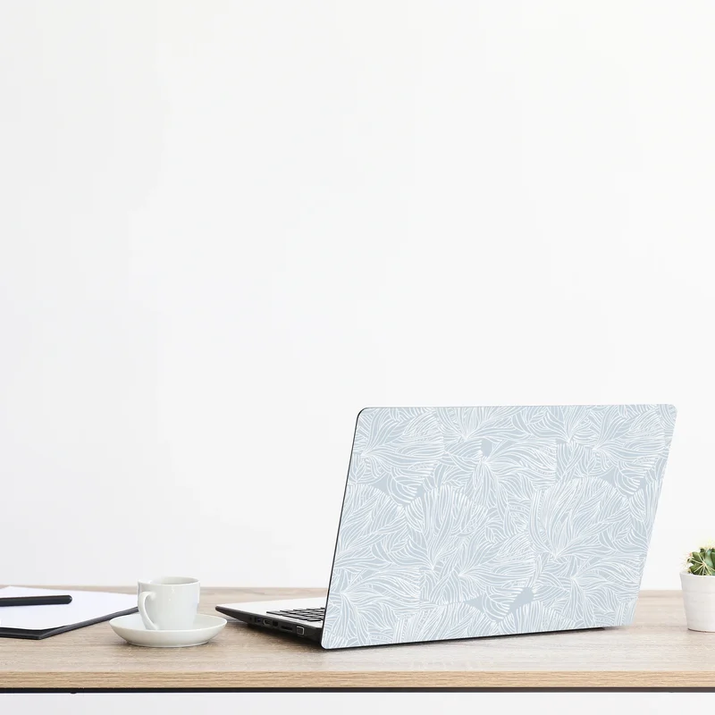 Laptop-Aufkleber sanftes blaues botanisches muster Laptop-Aufkleber sanftes blaues botanisches muster