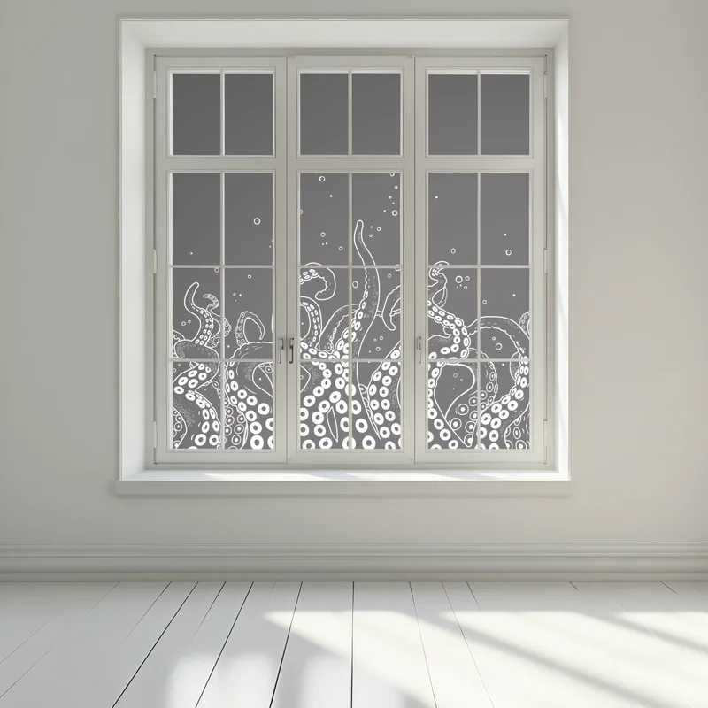 Fensteraufkleber oktopus tentakel muster