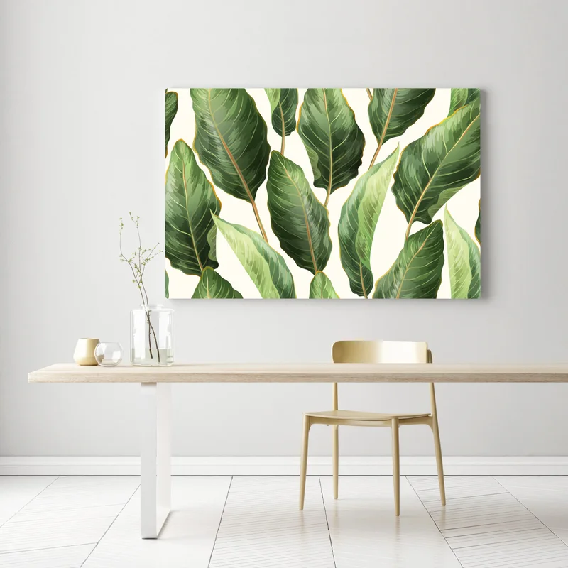 Leinwandbild tropisches bananenblattmuster Leinwandbild tropisches bananenblattmuster