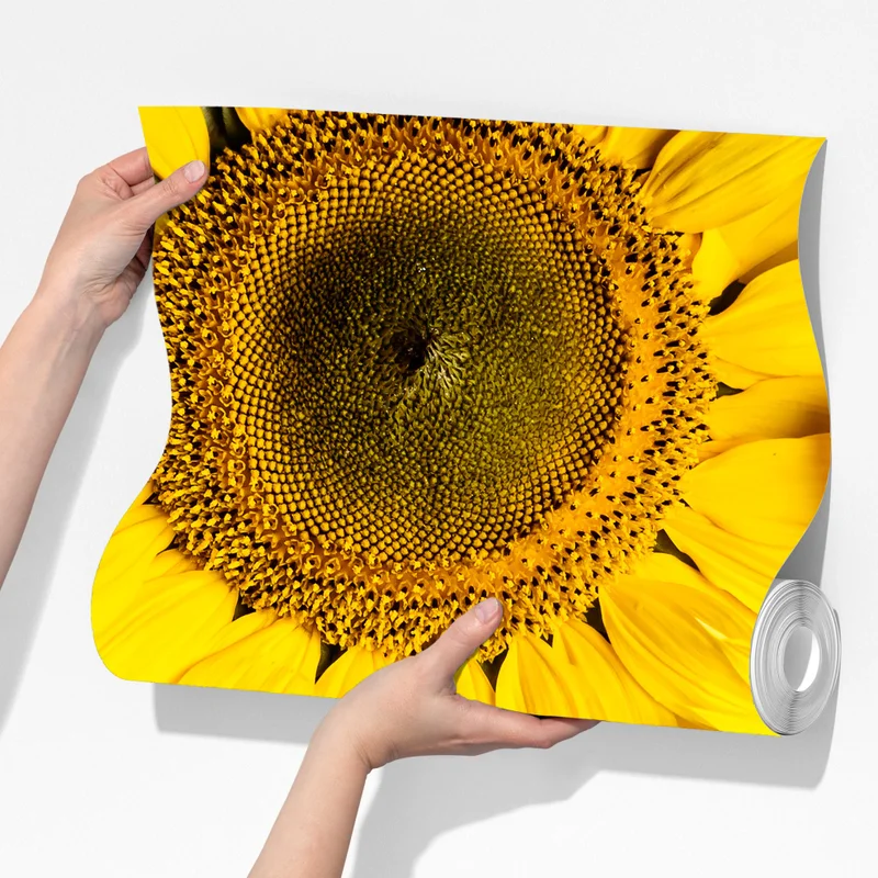 Fototapete leuchtender sonnenblumenstrauß auf gelbem hintergrund Fototapete leuchtender sonnenblumenstrauß auf gelbem hintergrund