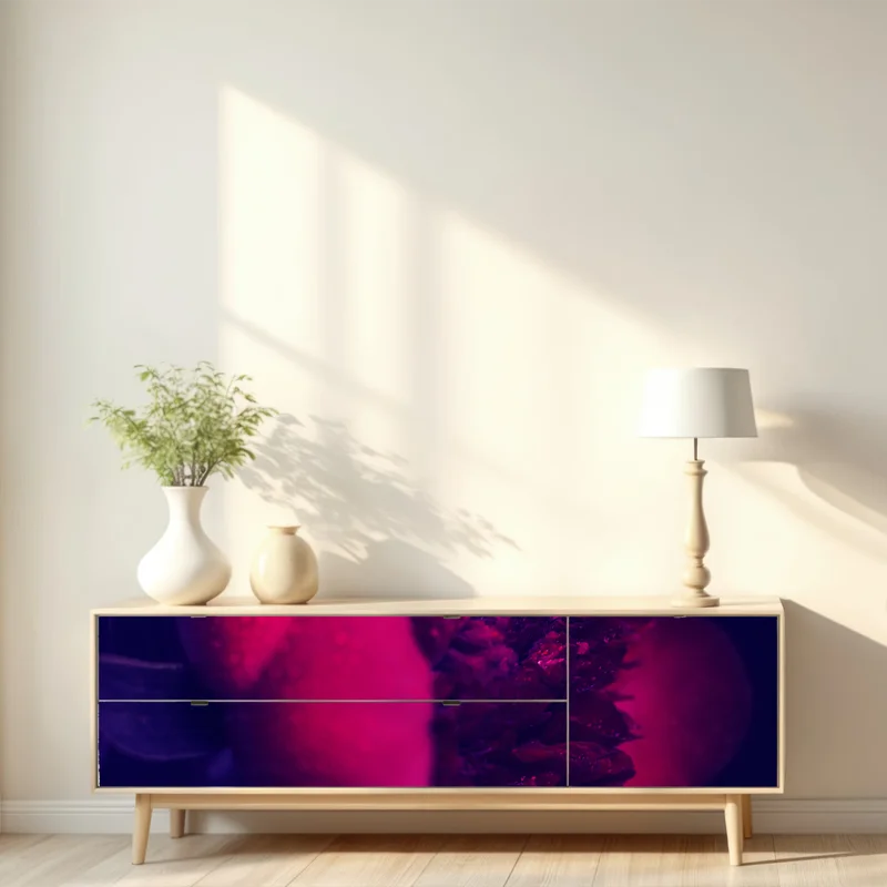 Repositionierbarer Aufkleber stimmungsvolle rosa pfingstrose nahaufnahme