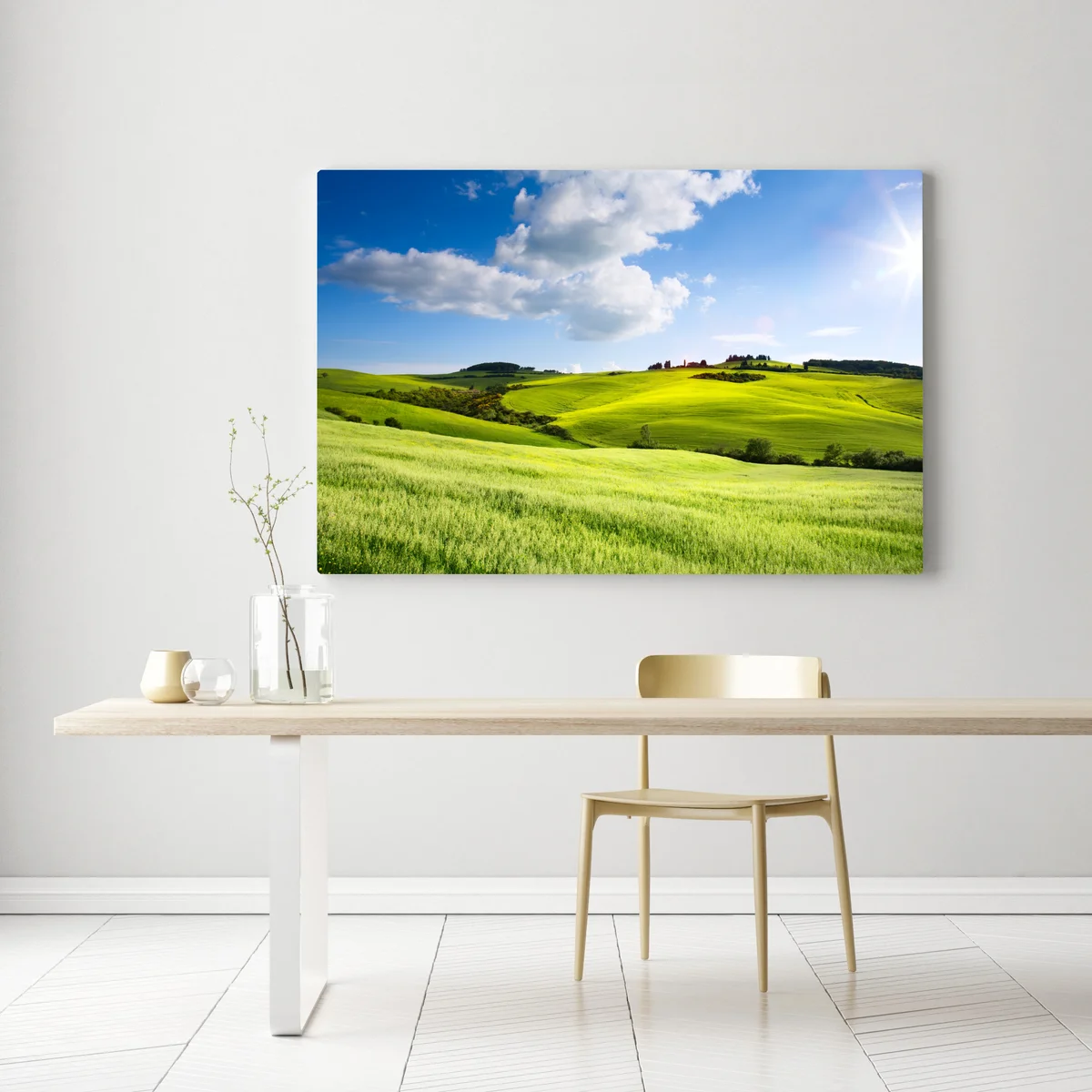 Leinwandbild Toskana sanfte hügel bei sonnenuntergang Leinwandbild Toskana sanfte hügel bei sonnenuntergang
