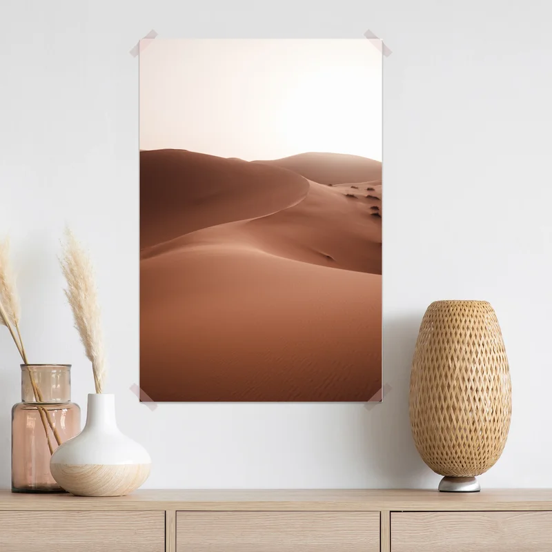 Poster sonnenbeschienene wüstendünen • Poster bei Wallnifity® Poster sonnenbeschienene wüstendünen • Poster bei Wallnifity®
