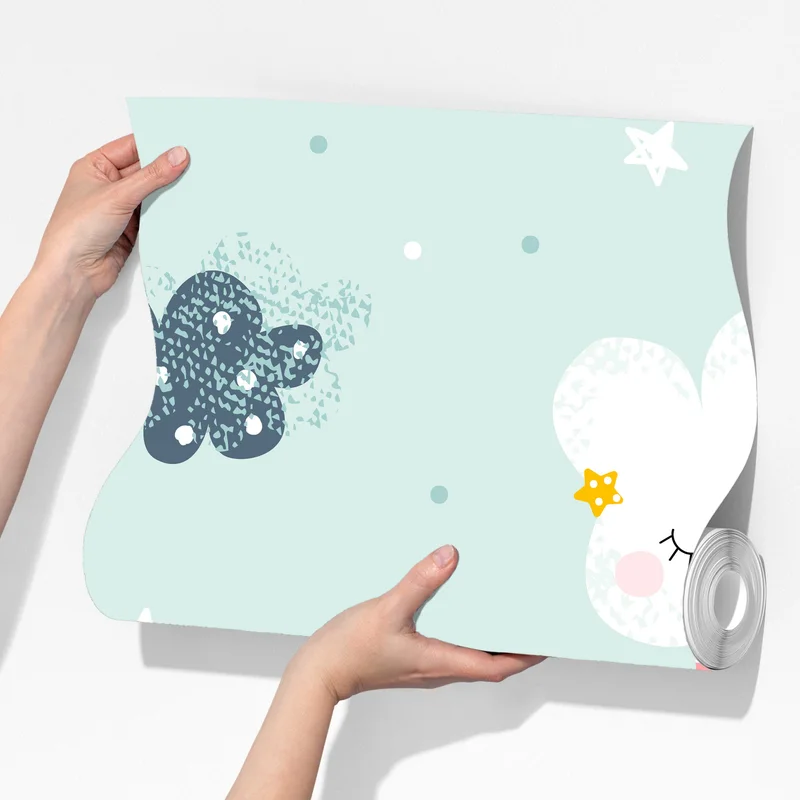 Fototapete schlafende wolken kinderzimmer muster Fototapete schlafende wolken kinderzimmer muster