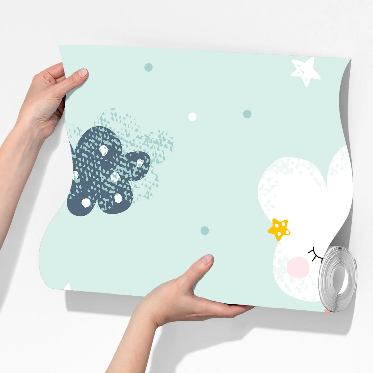 Fototapete schlafende wolken kinderzimmer muster Fototapete schlafende wolken kinderzimmer muster