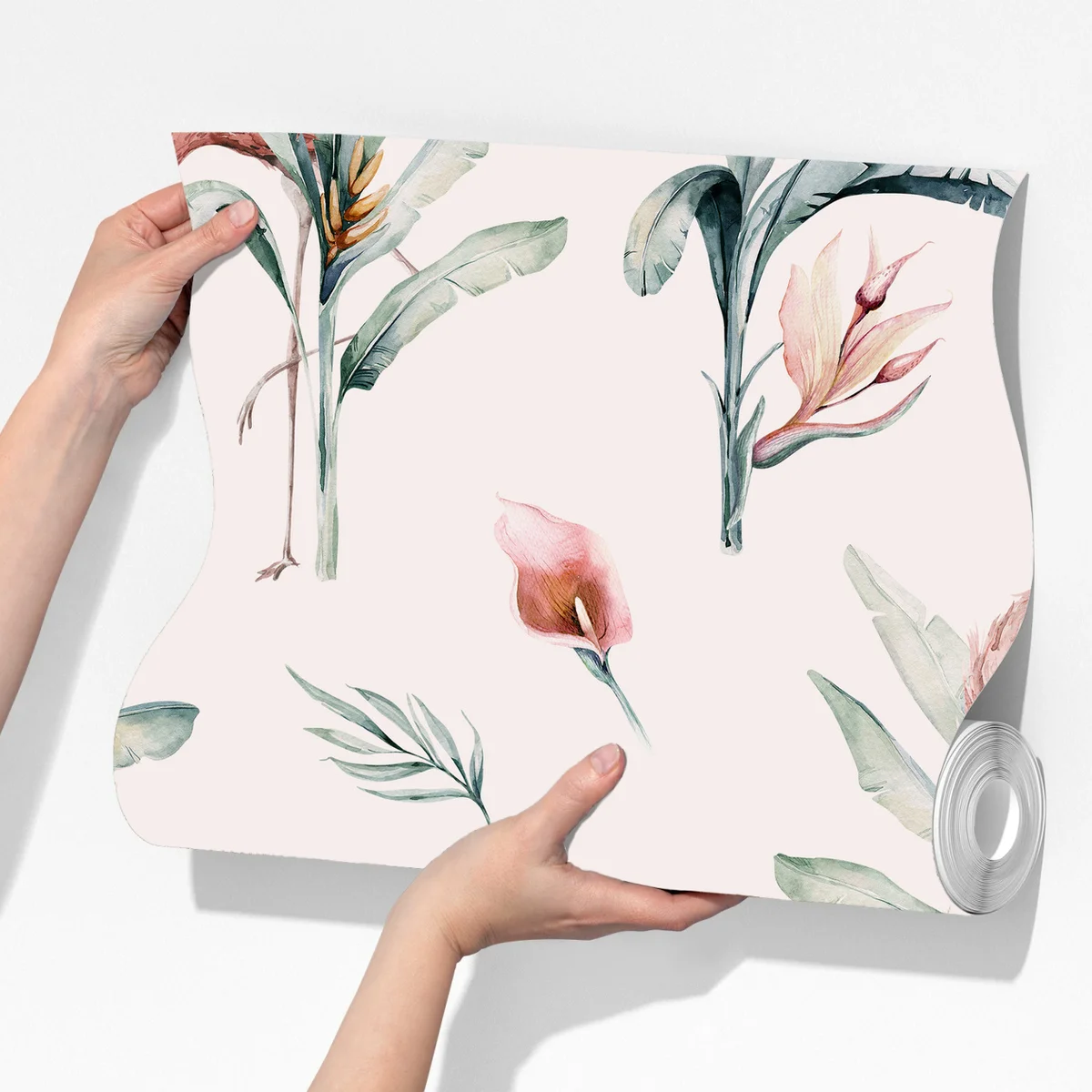 Fototapete aquarell flamingo tropisches muster Fototapete aquarell flamingo tropisches muster