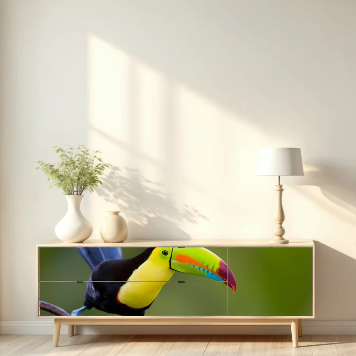 Repositionierbarer Aufkleber lebendiges tukan-porträt Repositionierbarer Aufkleber lebendiges tukan-porträt