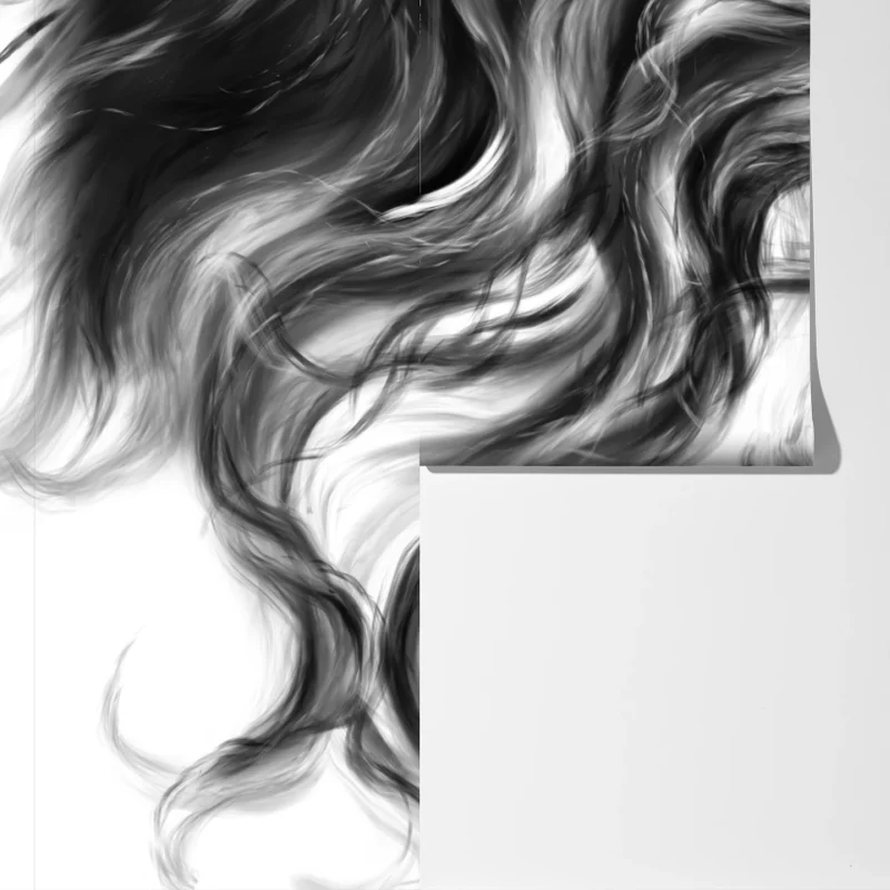 Fototapete ätherisches monochromes porträt Fototapete ätherisches monochromes porträt