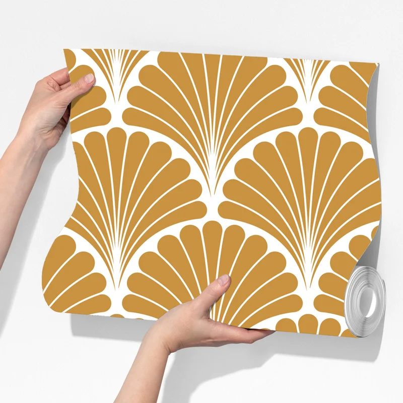 Fototapeta złoty wzór wachlarza w stylu art deco Fototapeta złoty wzór wachlarza w stylu art deco