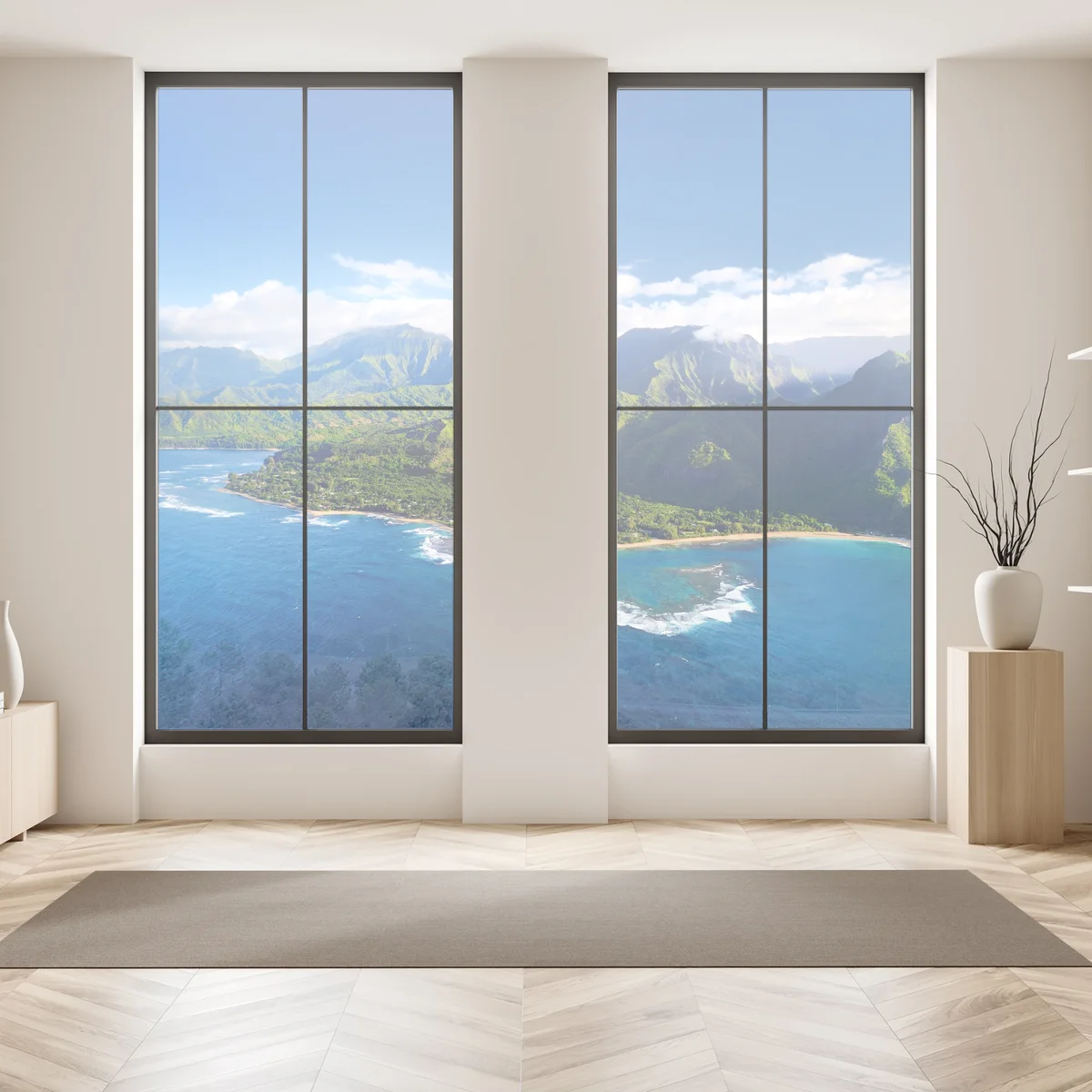 Fensteraufkleber panorama der tropischen küste aus der luft Fensteraufkleber panorama der tropischen küste aus der luft