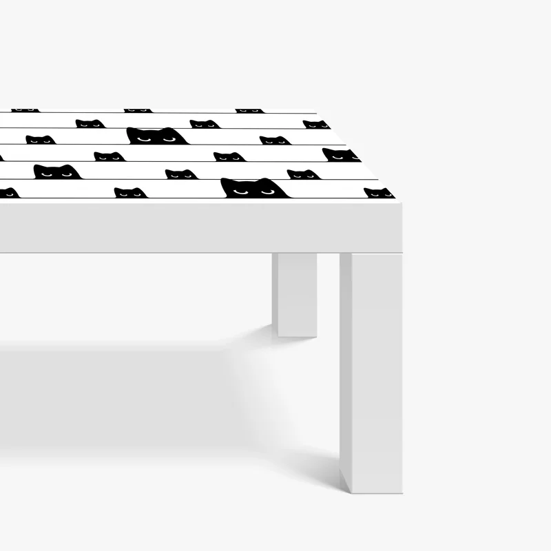 Tischaufkleber und Schreibtischaufkleber verspielte katzen zwischen streifen