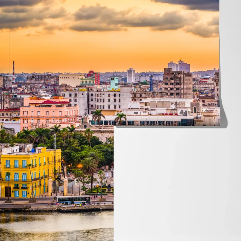 Fototapete Havanna skyline bei sonnenuntergang Fototapete Havanna skyline bei sonnenuntergang