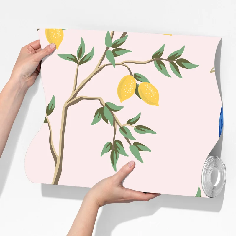 Fototapete elegantes pfau- und blumenmuster auf rosa hintergrund Fototapete elegantes pfau- und blumenmuster auf rosa hintergrund