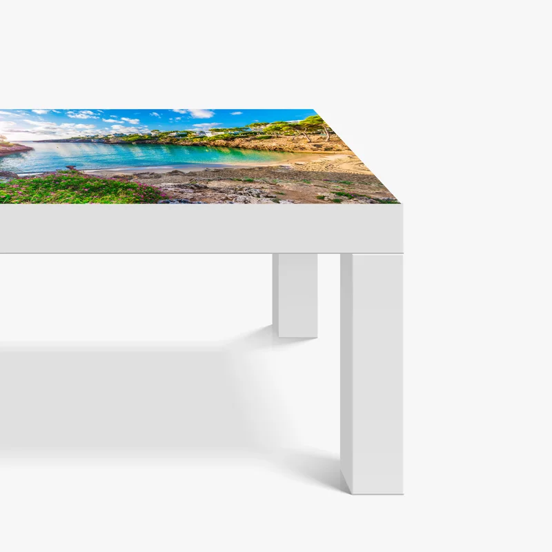 Tischaufkleber und Schreibtischaufkleber sonnige Cala Esmeralda türkisbucht Tischaufkleber und Schreibtischaufkleber sonnige Cala Esmeralda türkisbucht