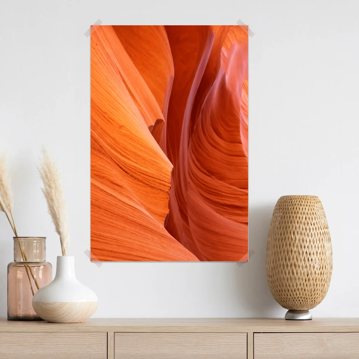 Poster warmer sandstein schlucht abstrakt Poster warmer sandstein schlucht abstrakt