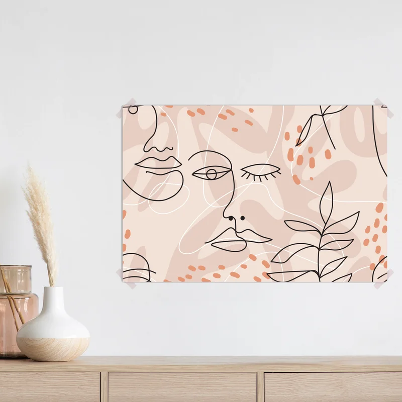 Poster pastell linienzeichnungen gesichter Poster pastell linienzeichnungen gesichter