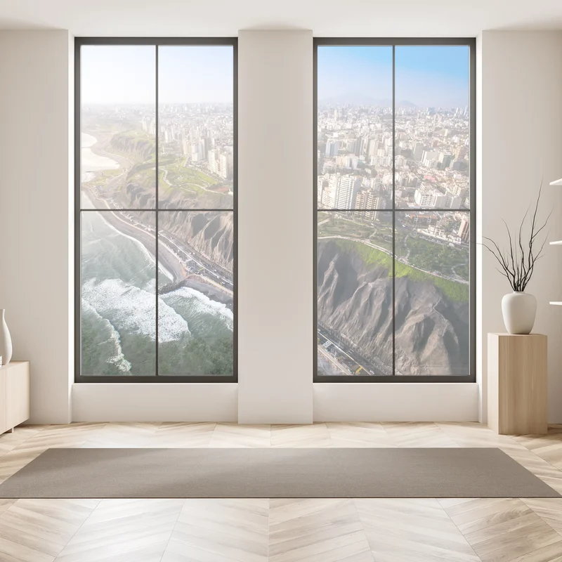 Naklejka na okno panorama wybrzeża Miraflores, Lima