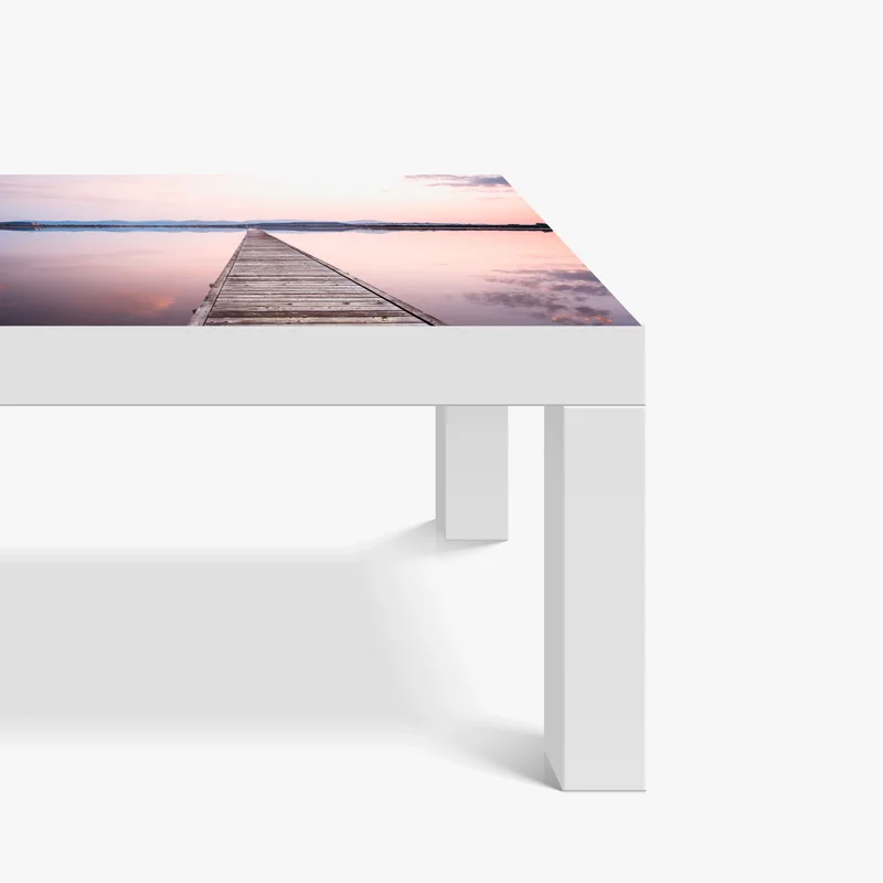 Tischaufkleber und Schreibtischaufkleber holzsteg zum horizont bei sonnenuntergang Tischaufkleber und Schreibtischaufkleber holzsteg zum horizont bei sonnenuntergang