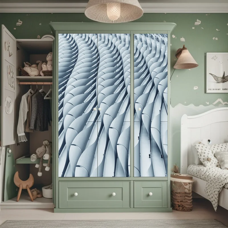 Schrankaufkleber abstraktes architektonisches fasadenmuster