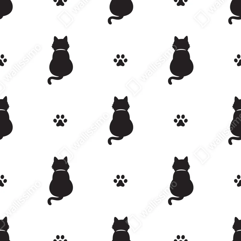 Tischaufkleber und Schreibtischaufkleber muster mit schwarzen katzensilhouetten Tischaufkleber und Schreibtischaufkleber muster mit schwarzen katzensilhouetten