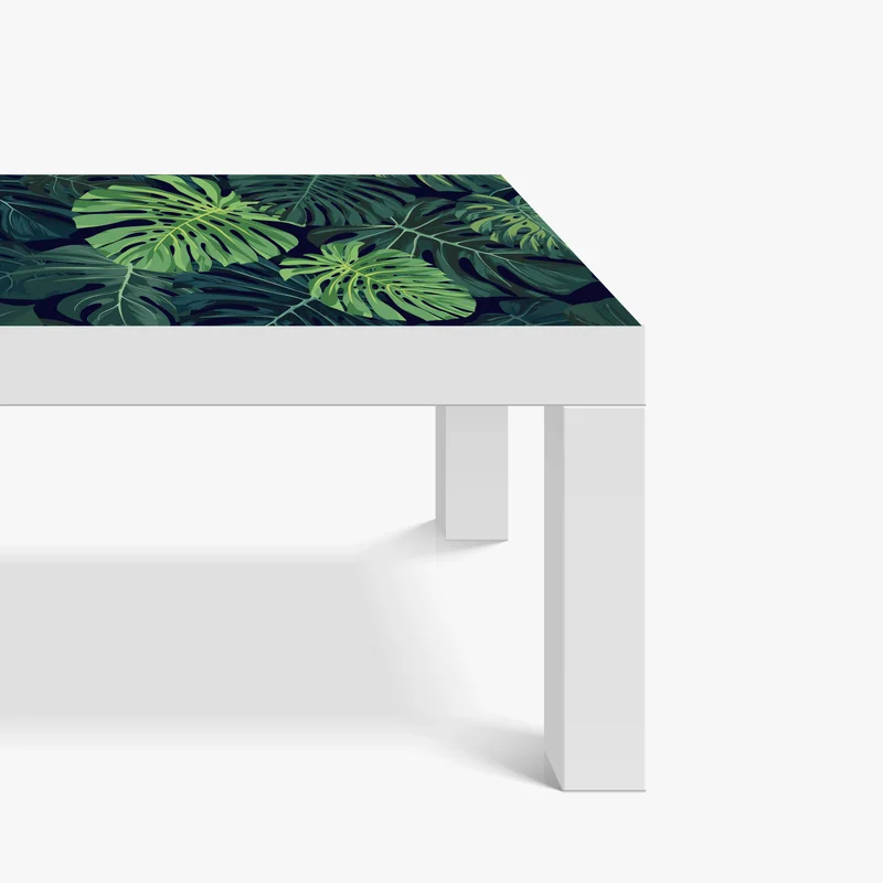 Tischaufkleber und Schreibtischaufkleber tropisches monstera-blattmuster