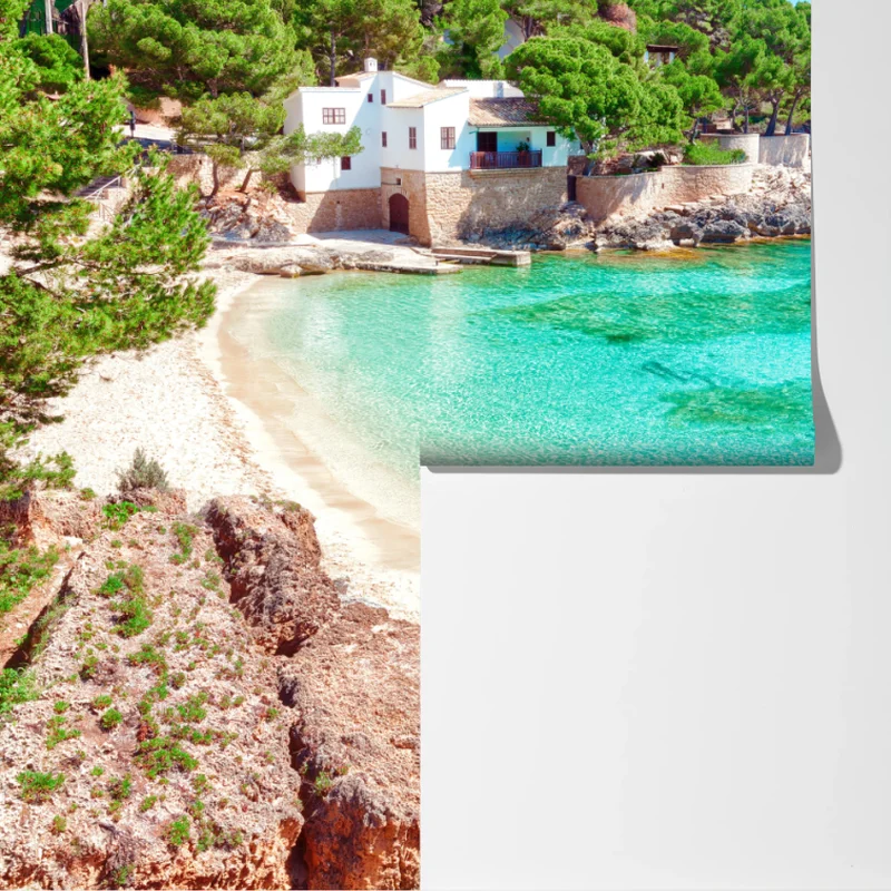 Fototapeta spokojna zatoka śródziemnomorska z turkusowymi wodami Fototapeta spokojna zatoka śródziemnomorska z turkusowymi wodami