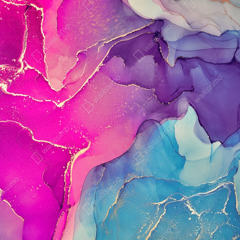 Repositionierbarer Aufkleber leuchtende marmorierte komposition aus alkohol-tinte Repositionierbarer Aufkleber leuchtende marmorierte komposition aus alkohol-tinte