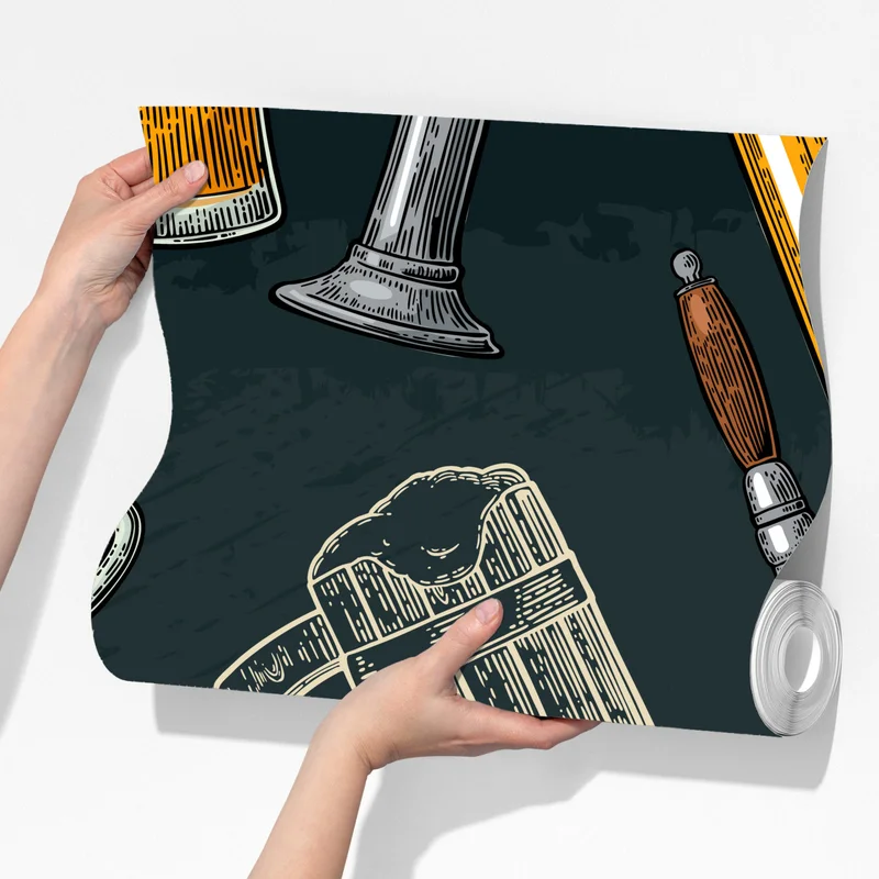 Fototapete vintage bier und brauerei muster Fototapete vintage bier und brauerei muster