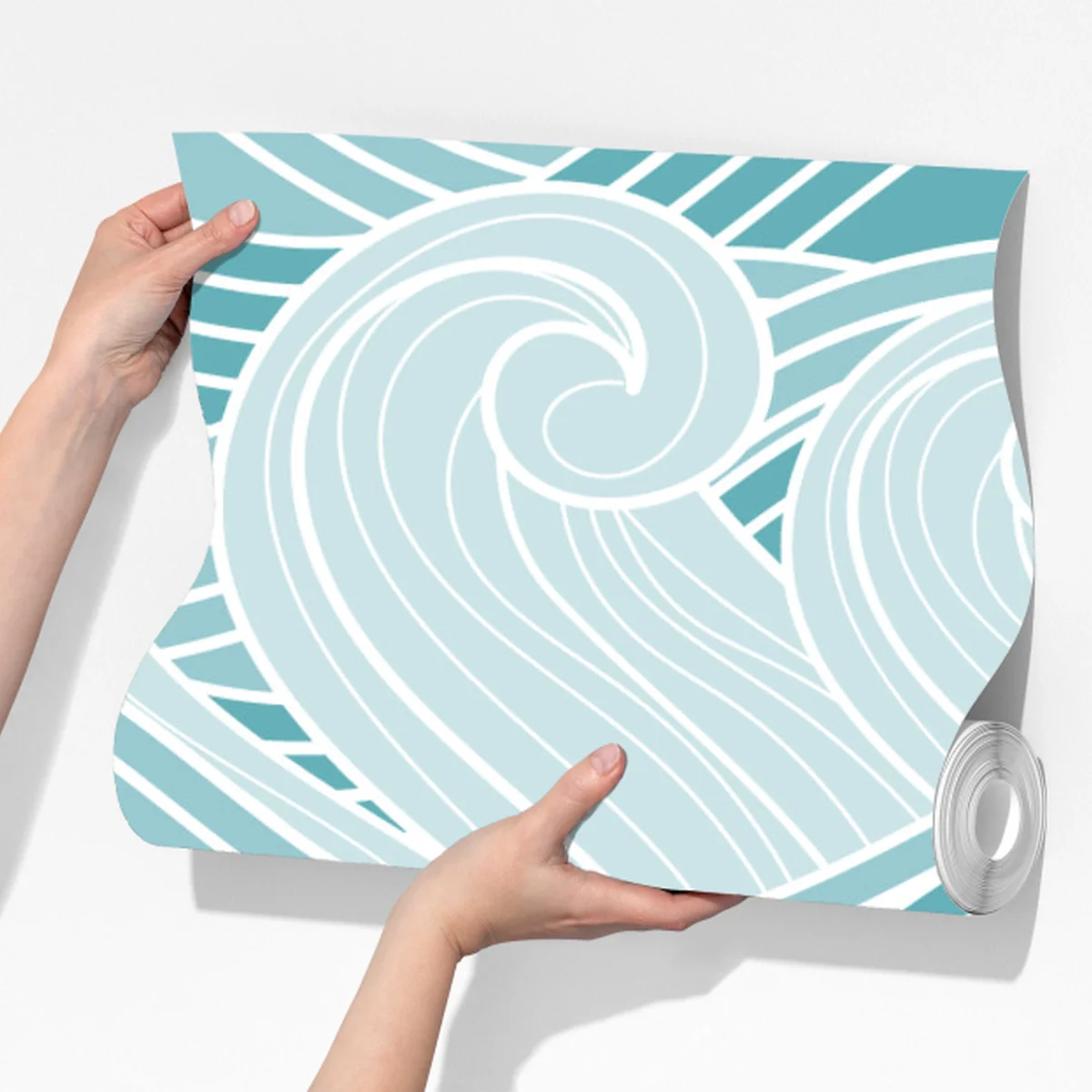 Fototapeta spokojny turkusowy wzór fal Fototapeta spokojny turkusowy wzór fal