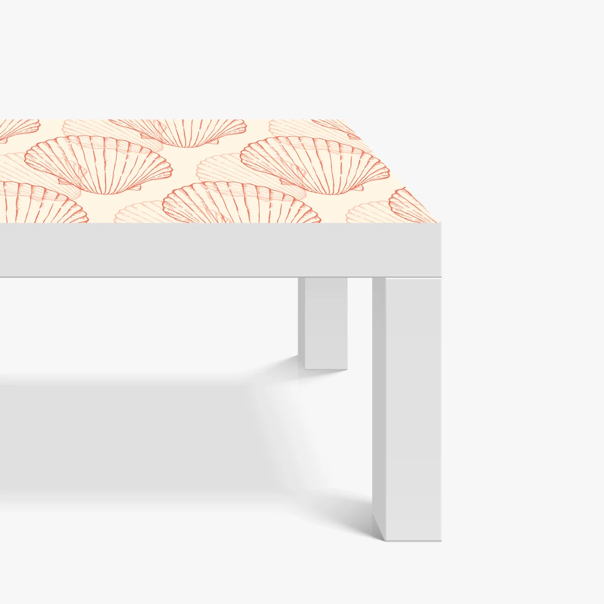Tischaufkleber und Schreibtischaufkleber korallenfarbiges muschelmuster Tischaufkleber und Schreibtischaufkleber korallenfarbiges muschelmuster