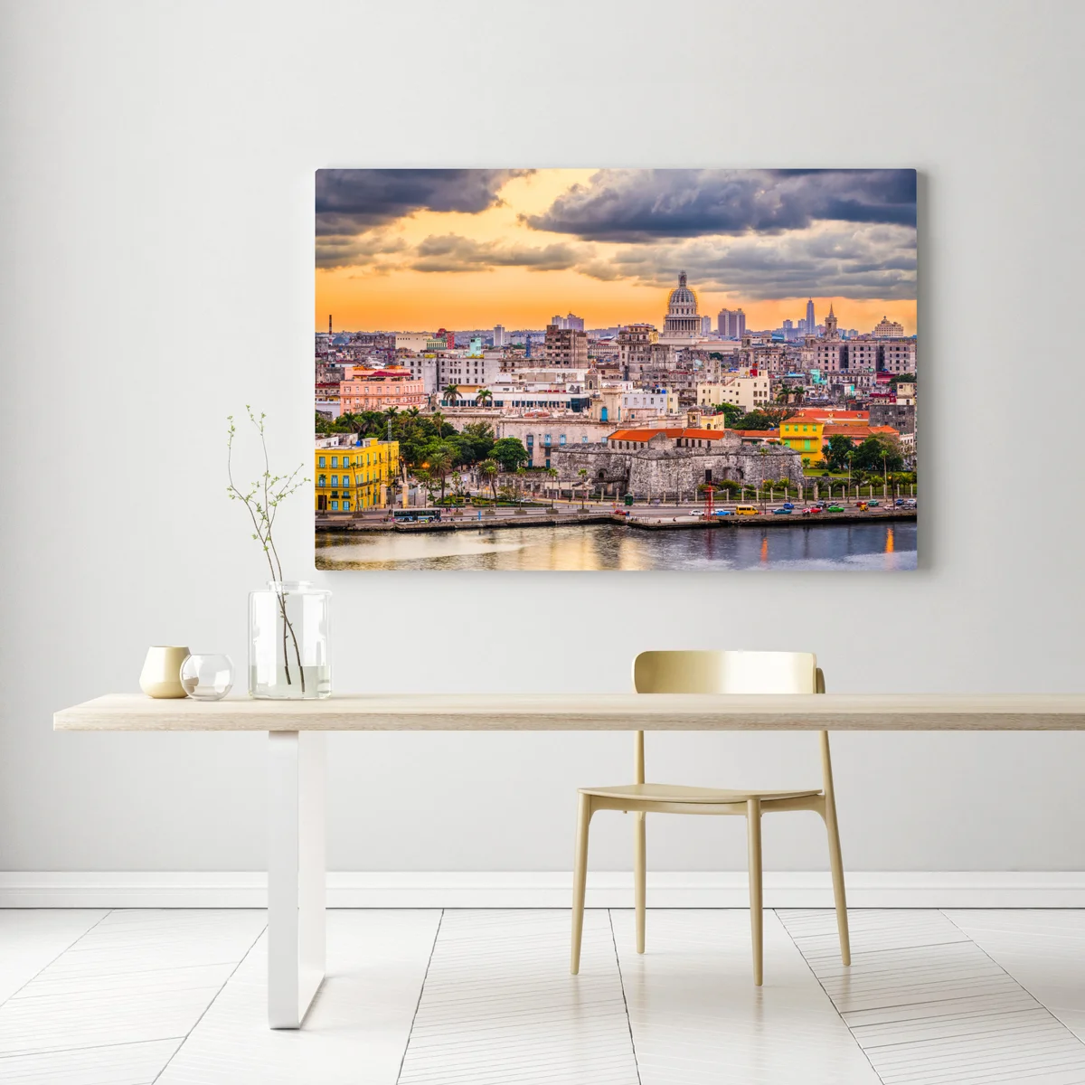 Leinwandbild Havanna skyline bei sonnenuntergang Leinwandbild Havanna skyline bei sonnenuntergang