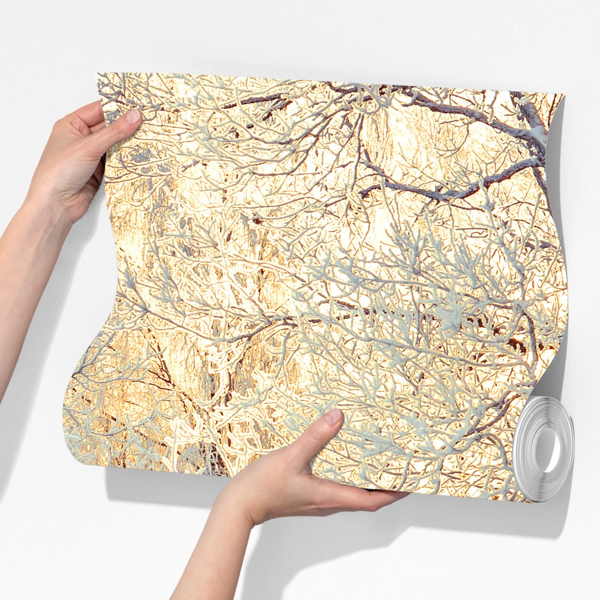 Fototapete wintersonne im verschneiten wald Fototapete wintersonne im verschneiten wald