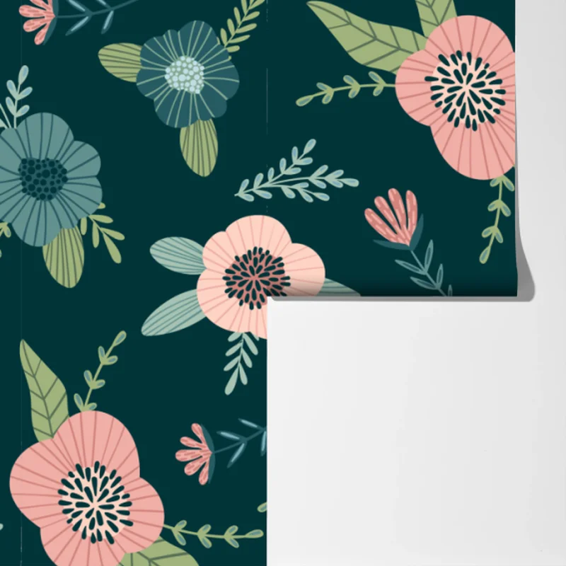 Fototapete pastelliges botanisches blumenmuster Fototapete pastelliges botanisches blumenmuster