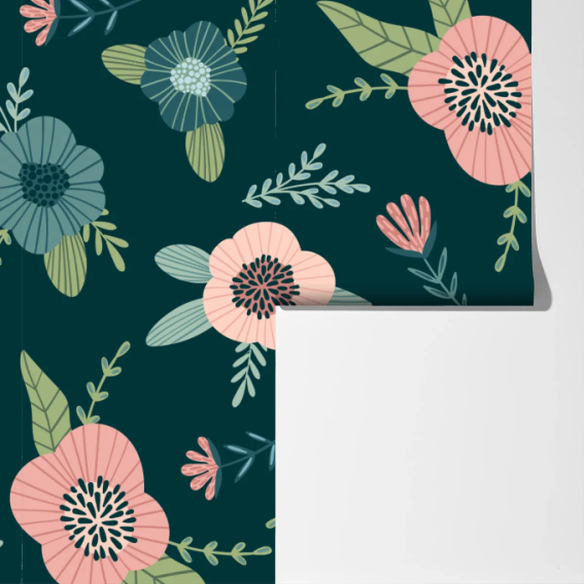 Fototapete pastelliges botanisches blumenmuster Fototapete pastelliges botanisches blumenmuster