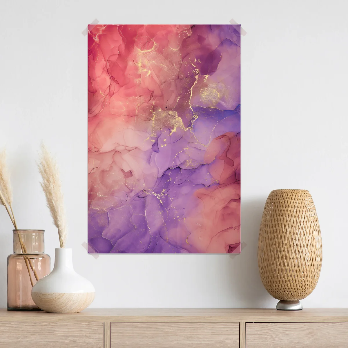 Poster ätherische rosa und lila marmoroptik Poster ätherische rosa und lila marmoroptik