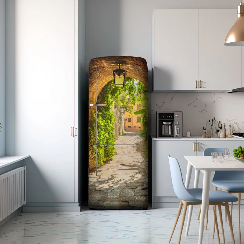 Kühlschrankaufkleber sonnige gasse in der Toskana