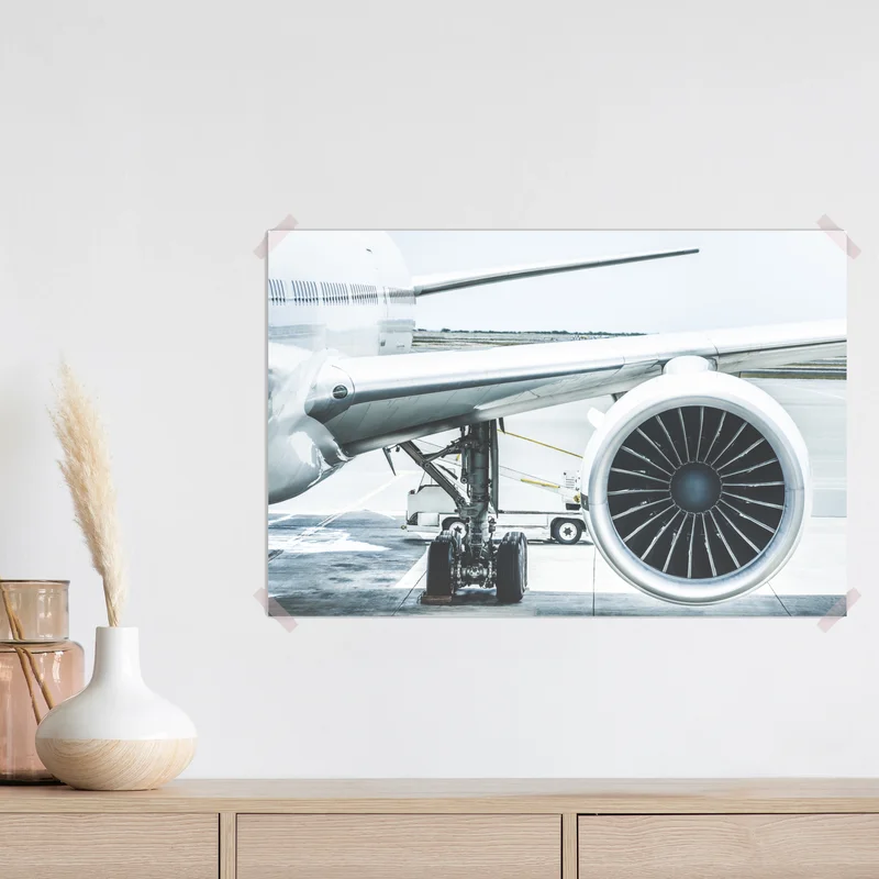 Poster nahaufnahme triebwerk am terminal Poster nahaufnahme triebwerk am terminal