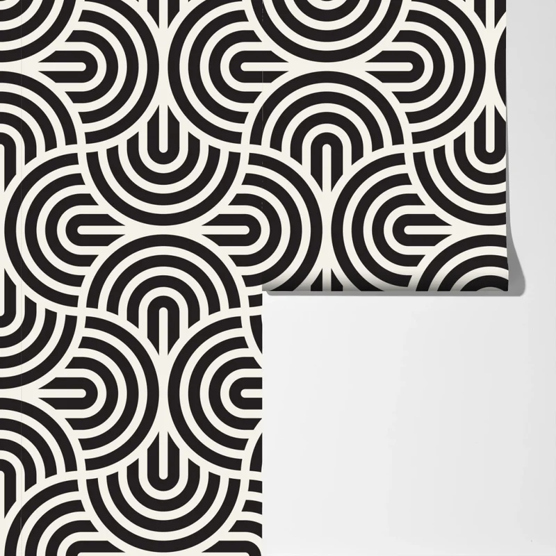 Fototapete schwarz-weiß geometrisches muster Fototapete schwarz-weiß geometrisches muster