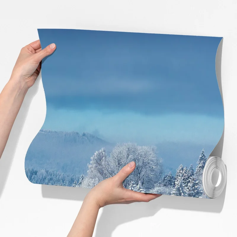 Fototapeta zimowa ścieżka do alpejskiej wioski Fototapeta zimowa ścieżka do alpejskiej wioski