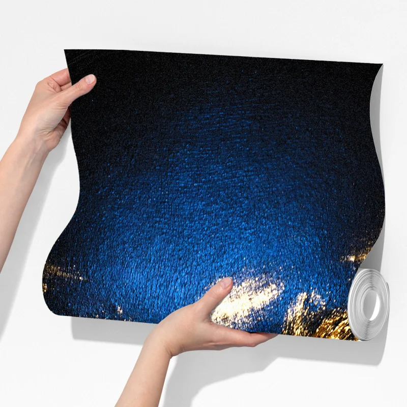 Fototapete mystisches porträt in blau und gold Fototapete mystisches porträt in blau und gold