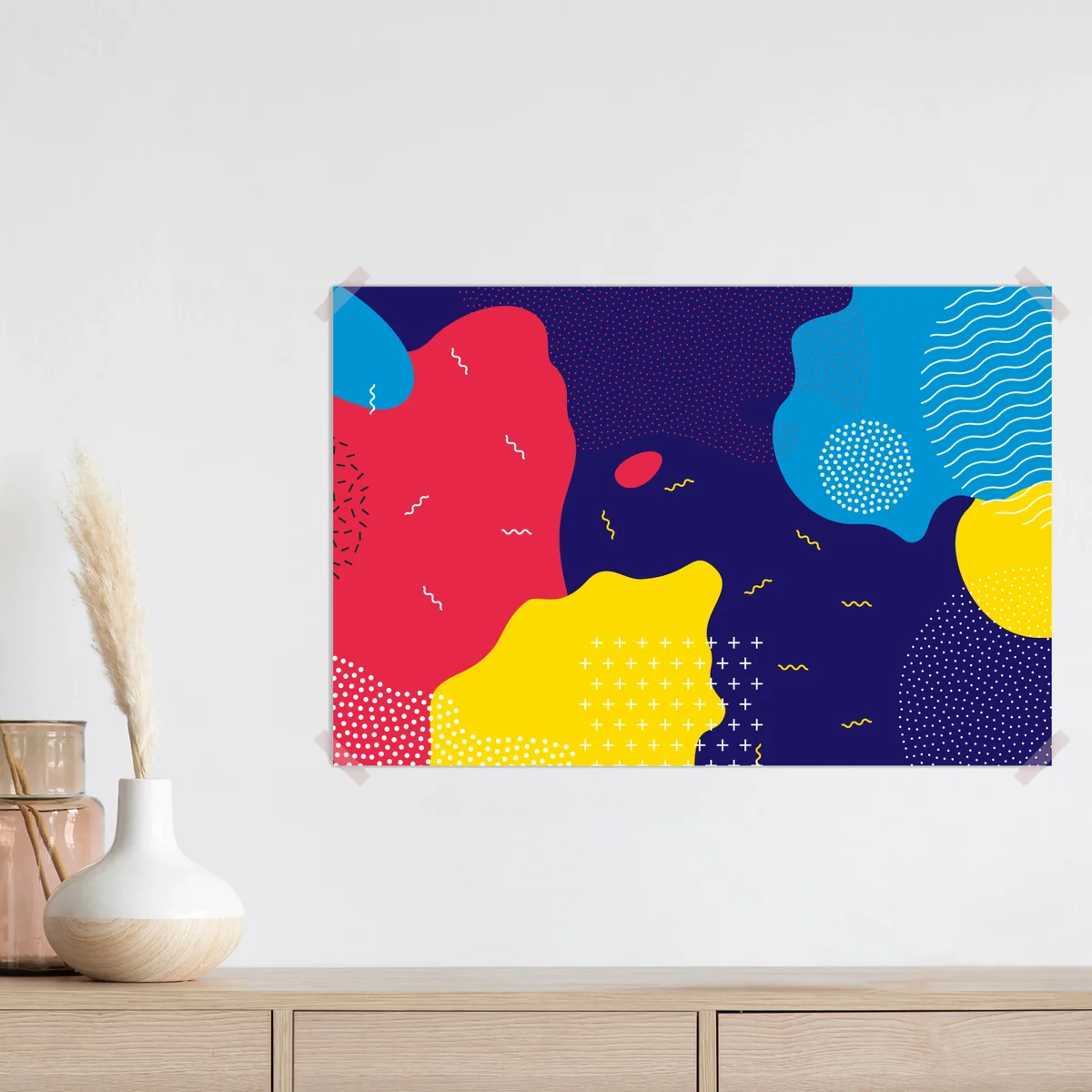 Poster lebhaftes abstraktes formenmuster Poster lebhaftes abstraktes formenmuster