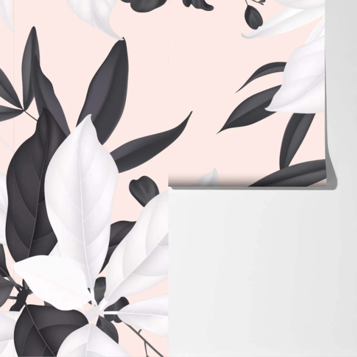 Fototapete zarte pastell botanische blätter Fototapete zarte pastell botanische blätter