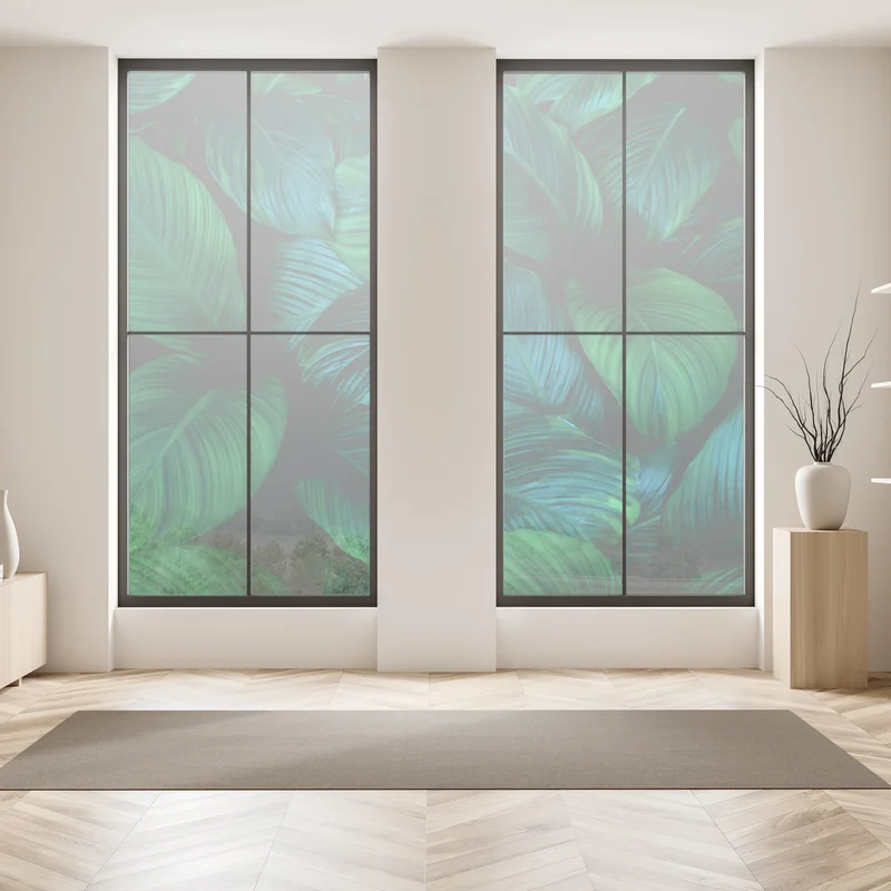 Fensteraufkleber üppige tropische blätter