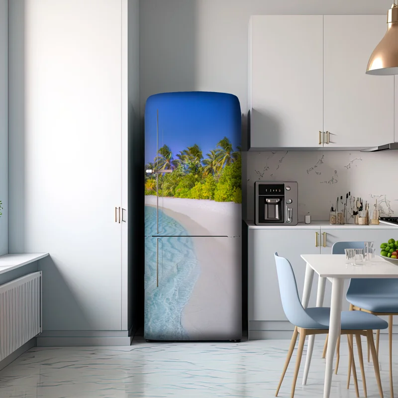 Kühlschrankaufkleber tropischer türkisstrand