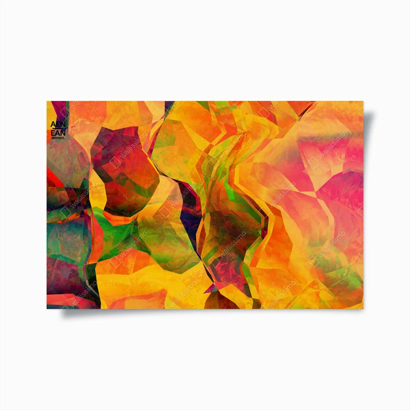 Poster leuchtende geometrische abstrakte kunst • Poster bei Wallnifity® Poster leuchtende geometrische abstrakte kunst • Poster bei Wallnifity®