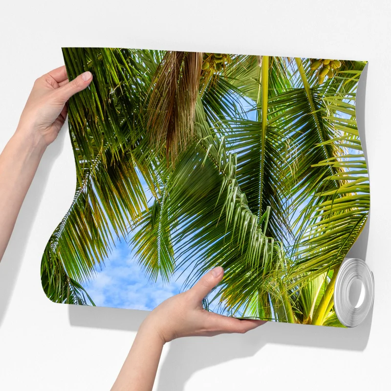 Fototapete tropische palme am weißen sandstrand Fototapete tropische palme am weißen sandstrand