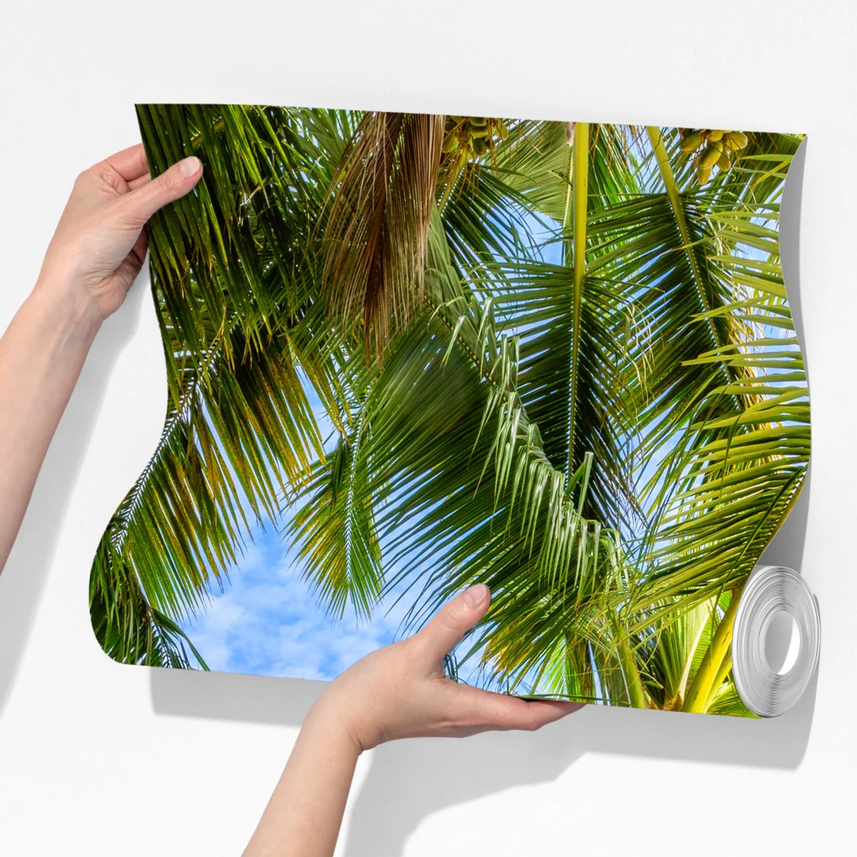 Fototapete tropische palme am weißen sandstrand Fototapete tropische palme am weißen sandstrand