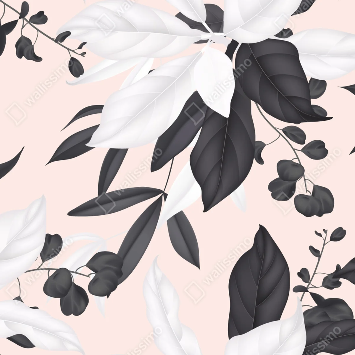 Tischaufkleber und Schreibtischaufkleber zarte pastell botanische blätter Tischaufkleber und Schreibtischaufkleber zarte pastell botanische blätter